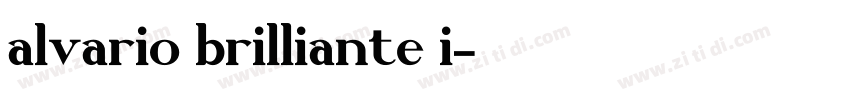 alvario brilliante i字体转换
